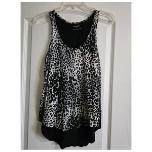 Express Monochrome Leopard Print Tank Top